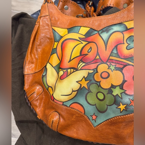Isabella Fiore Brown Hobo with Vibrant Floral Pattern - Picture 8 of 13